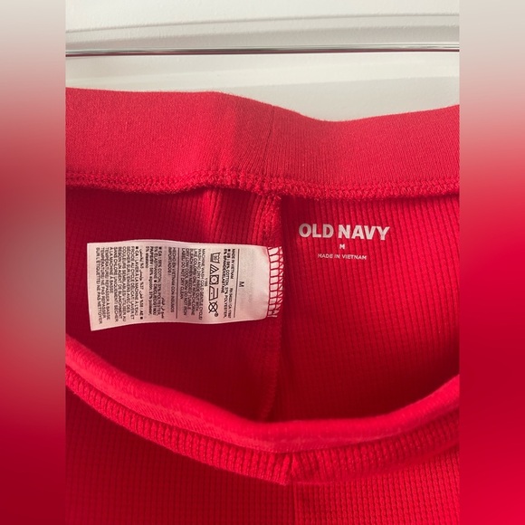 [NWT] 🎄Old Navy High-Waisted Waffle Pajama Leggings | Red | M - Picture 4 of 7